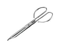 Pinzas For LeñA Pinzas de fuego mango largo acero inoxidable Thiened, Clip basura cabeza plana, orejas bola carbón, estufa Rural Sto(Heavy-duty 28cm stainless steel)
