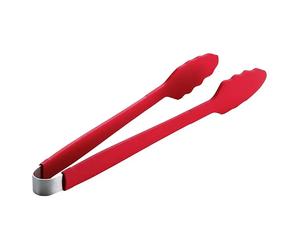 Pinzas para barbacoa (Largo: 33 cm, Silicón, Rojo fuego)