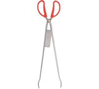 Pinzas para cangrejo para cangrejos vivos, mangos de plástico de acero inoxidable, pinzas de tijera con Clip multifunción, pinzas para basura, pinzas de cocina para cocinar(boca recta)