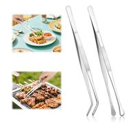 Pinzas para cocina,2 Piezas Pinzas de Cocina (30 cm), Pinzas para Barbacoa Multifunción,Acero Inoxidable, Pinza Metalica de Precision para Emplatar para Horneado, Barbacoa y Cocinar