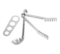 Pinzas para Pasta de Acero Inoxidable Plata, Medidor Espaguetis | Uso en Cocina Doméstica y Buffet, Control de Porciones, Acabado Elegante, Limpieza Fácil, Incluye Accesorios