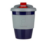 Pioneer DrinkPod Taza de café reutilizable sin BPA 340 ml 12 oz taza de café/taza de viaje de plástico - Storm, gris