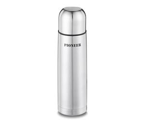 Pioneer Frasco de Viaje, Aislado al Vacío, 1 Litro, Acero Inoxidable 18/10, Mantiene el Calor y el Frío, SVF1000