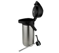 Pioneer Termo de Acero Inoxidable de 1,9 l con Palanca, Termo hermético para Bebidas frías y Calientes, dispensador de Bebidas con Bomba fácil de Usar para Eventos con Etiqueta para té