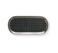 Pip Studio Berry Blues Plato Para Tarta En Porcelana Oval Verde 33x15,5 cm