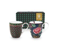 Pip Studio Berry Blues Taza Con Asa XL 2 Piezas 0,45 L Porcelana