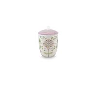 PIP STUDIO Dosis con tapa LILY & LOTUS 1,5l Blanco hueso morado