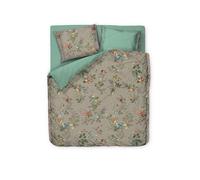 PIP STUDIO Funda de edredón de percal Fall in Leaf 2x 70x90cm / 200x200cm beige