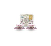 PIP STUDIO Juego de 2 tazas de espresso con platillos LILY & LOTUS 120 ml morado