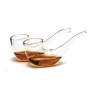 Pipas Sippers 2 Pack - Pipa Sipping - Whisky, Scotch, vino, bebidas espirituosas - Pipa de vidrio - Cristalería - Regalo para beber