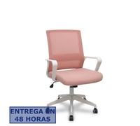 FORÖL Silla de oficina Ergo535 respaldo de malla y mecanismo basculante Rosa