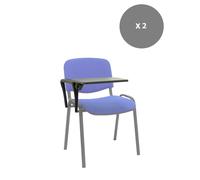 PIQUERAS Y CRESPO Kit de 2 brazos derechos y 2 palas de escritura en PVC para sillas ISO