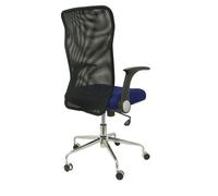 PIQUERAS Y CRESPO Minaya con brazos abatibles, asiento azul y respaldo de malla negro