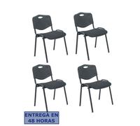 Piqueras Y Crespo Pack 4 Sillas Iso Mix Negro