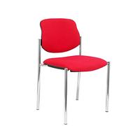 Piqueras Y Crespo (PIQU7) Silla Fija Villalgordo Bali Rojo chasis Cromo Oficina, Talla unica