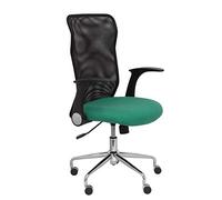 Silla Minaya respaldo malla negro asiento bali verde esmeralda