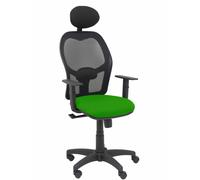 Piqueras y Crespo Silla Alocén malla negra asiento Bali verde brazos regulables cabecero fijo