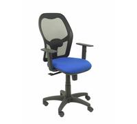 Piqueras y Crespo Silla de oficina Alocén B229B10 Malla negra Asiento Bali azul Brazos regulables