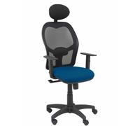PIQUERAS Y CRESPO Silla Alocén con Mecanismo Sincro, Malla Negra y Asiento Azul Marino