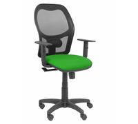 PIQUERAS Y CRESPO Silla Alocén con mecanismo Sincro, respaldo de malla negra y asiento verde