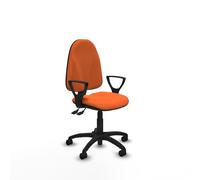 PIQUERAS Y CRESPO Silla de oficina Algarra, mecanismo Asincro, Tela Naranja