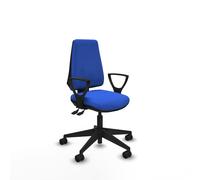 PIQUERAS Y CRESPO Silla de oficina Elche con mecanismo Asincro, Tela Azul