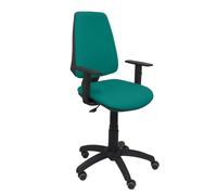 PIQUERAS Y CRESPO Silla de oficina Elche con mecanismo de contacto permanente y brazos regulables, Turquesa