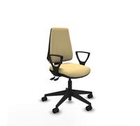 PIQUERAS Y CRESPO Silla de oficina Elche, mecanismo Asincro, Similpiel Crema