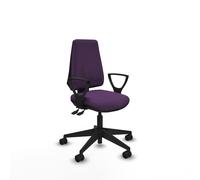 PIQUERAS Y CRESPO Silla de oficina Elche, Mecanismo Asincro, Tela Morado