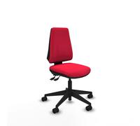 PIQUERAS Y CRESPO Silla de oficina Elche, mecanismo Asincro, Tela Roja, Sin brazos