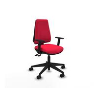 PIQUERAS Y CRESPO Silla de oficina Elche, Mecanismo Asincro, Tela Rojo