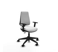 PIQUERAS Y CRESPO Silla de oficina Elche, Tela Blanca, Brazos 1D