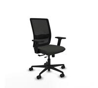 PIQUERAS Y CRESPO Silla de oficina Haches Negro con Mecanismo Sincro/Traslack y Brazos 2D