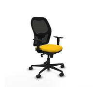 PIQUERAS Y CRESPO Silla de oficina Jorquera con mecanismo Sincro, asiento Amarillo y malla Negro