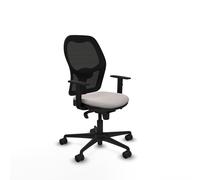 PIQUERAS Y CRESPO Silla de oficina Jorquera con mecanismo Sincro, asiento Blanco y malla Negro