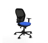 PIQUERAS Y CRESPO Silla de oficina Jorquera con mecanismo Sincro, Tela Azul y Malla Negra
