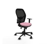 PIQUERAS Y CRESPO Silla de oficina Jorquera con mecanismo Sincro, Tela Rosa y Malla Negro