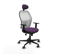 PIQUERAS Y CRESPO Silla de oficina Jorquera Morado y Blanco con mecanismo Sincro