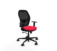 PIQUERAS Y CRESPO Silla de oficina Jorquera, Tela Roja y Malla Negra