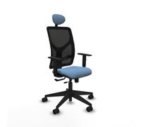 PIQUERAS Y CRESPO Silla de oficina Motilla Azul cielo/Negro con Mecanismo Sincro/Traslack