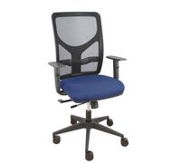 Silla Motilla traslack malla negra asiento bali azul marino brazo regulable
