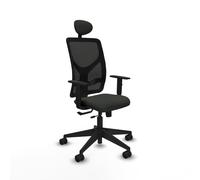 PIQUERAS Y CRESPO Silla de oficina Motilla con mecanismo Sincro/Traslack, Negro