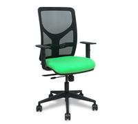 Silla Motilla traslack malla negra asiento bali pistacho brazo regulable
