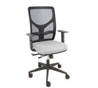 Silla Motilla traslack malla negra asiento bali gris claro brazo regulable