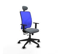 PIQUERAS Y CRESPO Silla de oficina Motilla Sincro/Traslack Gris y Azul