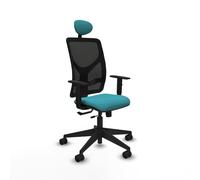 PIQUERAS Y CRESPO Silla de oficina Motilla Sincro/Traslack Turquesa/Negro