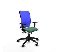 PIQUERAS Y CRESPO Silla de oficina Motilla Sincro/Traslack Verde esmeralda y Azul
