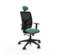 PIQUERAS Y CRESPO Silla de oficina Motilla Sincro/Traslack Verde esmeralda y Negro