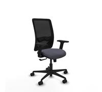PIQUERAS Y CRESPO Silla de oficina Zulema con mecanismo Sincro, Gris oscuro y Negro