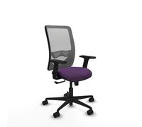 PIQUERAS Y CRESPO Silla de oficina Zulema, Mecanismo Sincro, Tela Morada y Malla Gris